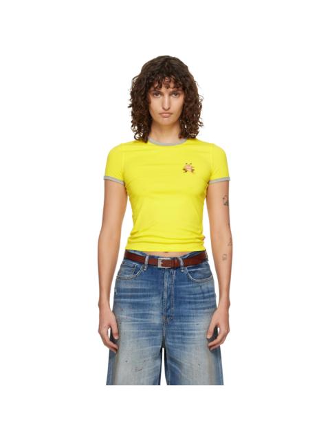 Diesel Yellow Slim Frog Print T-shirt