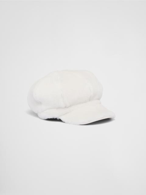 Prada Shearling newsboy cap