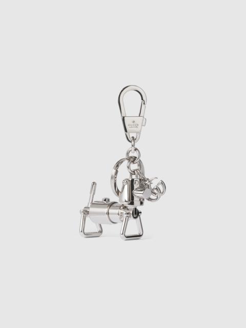 GUCCI Dog-shaped keychain with Double G
