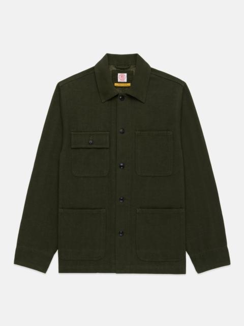 J. PRESS OLIVE HANDLOOMED CHORE JACKET