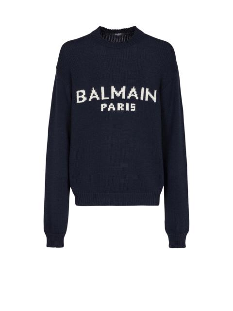 Balmain Wool sweater with Balmain Paris logo