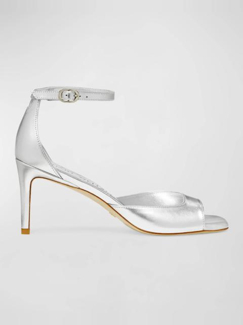 Nudistia Metallic Ankle-Strap Sandals