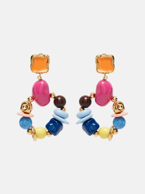 Beaded clip-on earrings