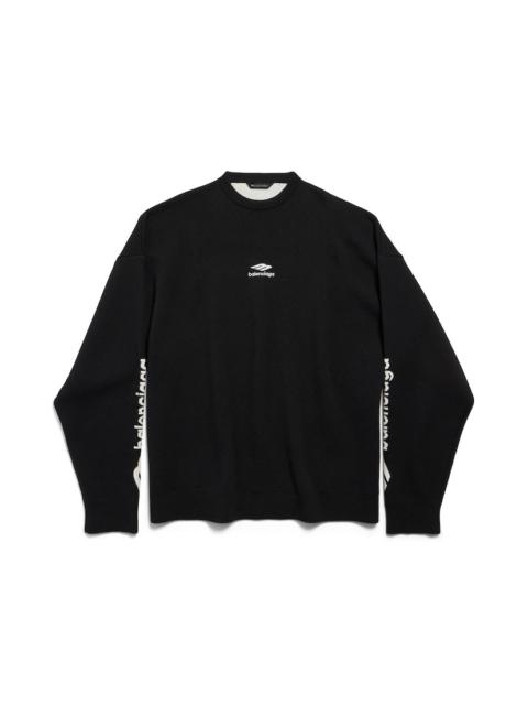 BALENCIAGA Men's 3b Sports Icon Ski Crewneck in Black/white