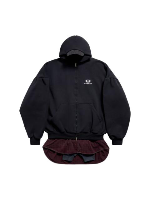 BALENCIAGA layered hooded jacket