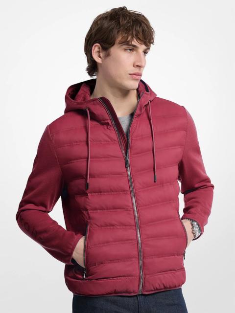 MICHAEL KORS Galway Quilted Mixed-Media Jacket
