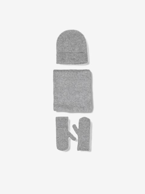 IRO logo knitted beanie hat set
