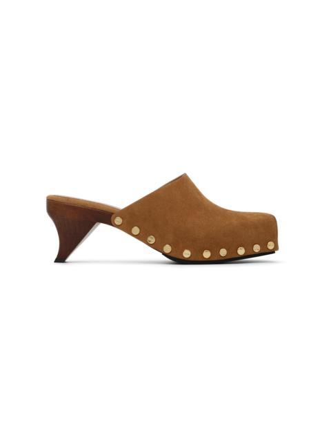 GANNI Brown June Sabot Mule Heels