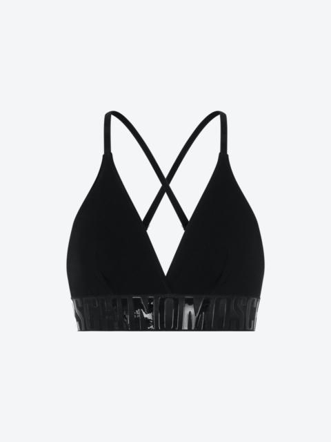 SHINY LOGO STRETCH JERSEY BRA