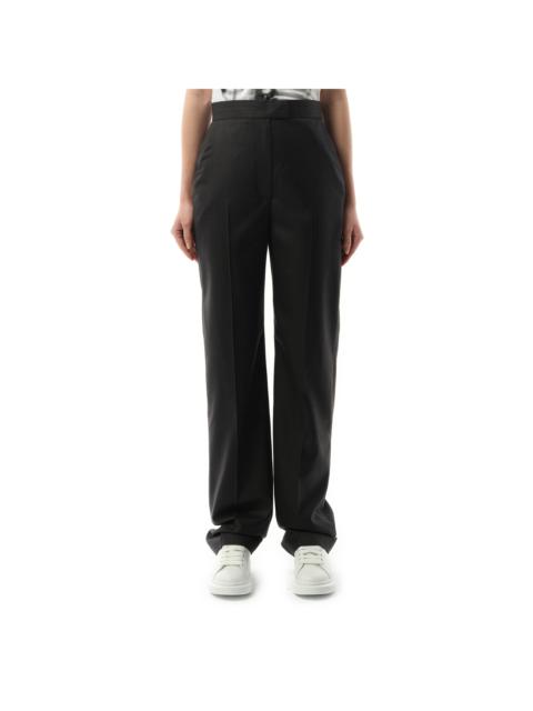 Alexander McQueen Straight Leg Trousers in Grey