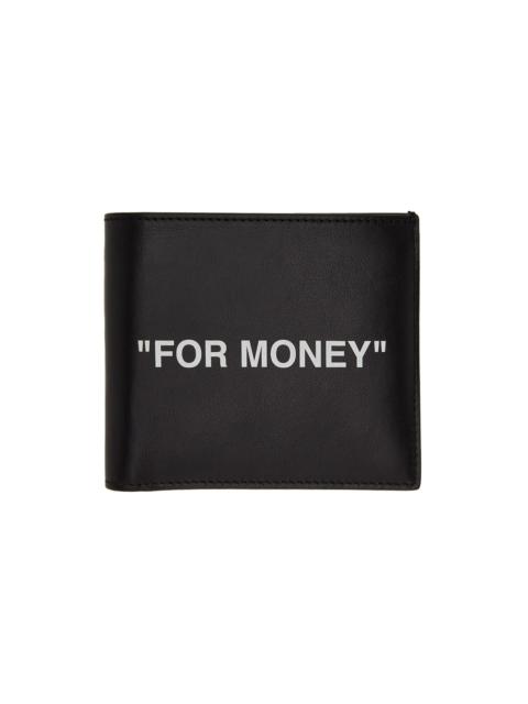 Off-White Black Quote Bifold Wallet