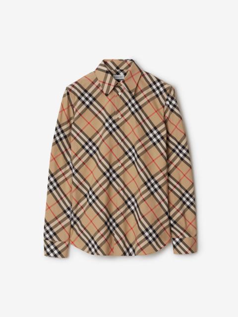 Slim Fit Check Cotton Shirt