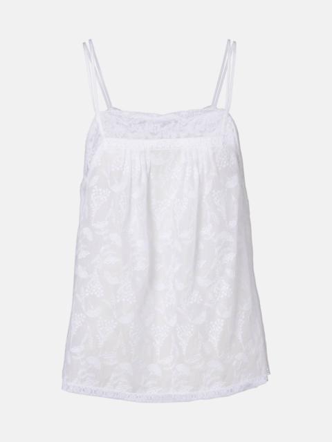 ERES Amande floral cotton-blend voile camisole