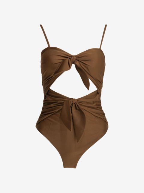 Zimmermann cut-out bow-detail swimsuit