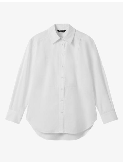 WHISTLES Bib Detail Cotton-Poplin Shirt