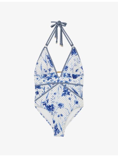 REISS Lucia Printed Swimsuit