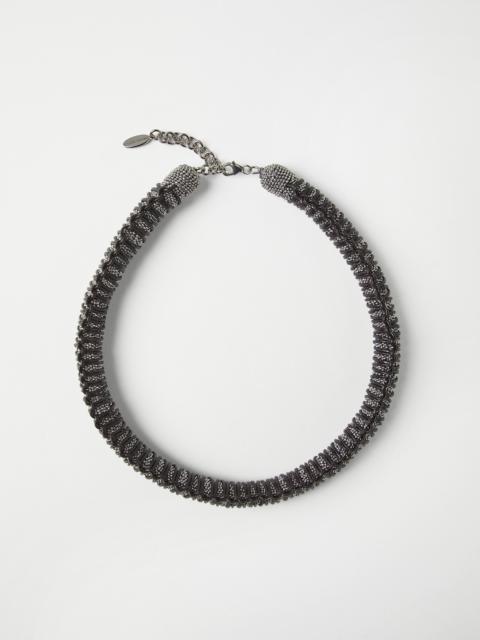Brunello Cucinelli Monili and braided leather choker