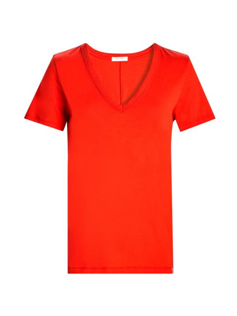 rag & bone Women's The Slub Vee V-Neck T-Shirt - Bright Red