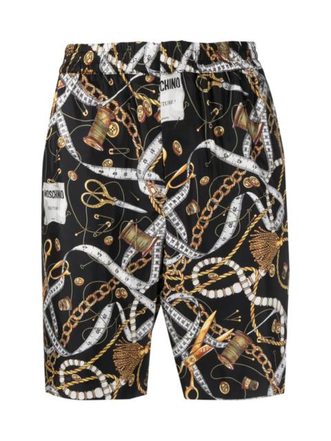 Moschino CHAIN-PRINT BERMUDA SHORTS