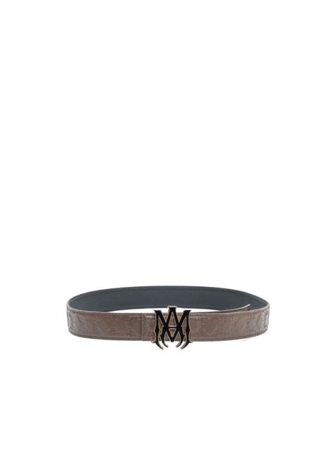 AMIRI embossed logo buckle belt