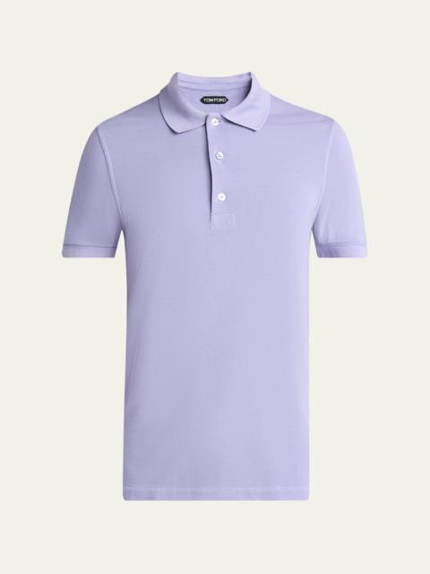 TOM FORD Men's Lyocell Pique Polo Shirt