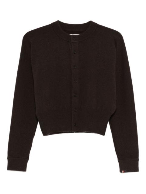 extreme cashmere button blouson cardigan