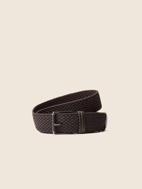 ZEGNA DARK BROWN RAYON BELT