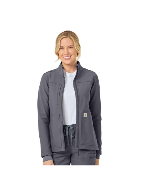 Carhartt Women's Rugged Flex® Peak Bonded Fleece Scrub Jacket