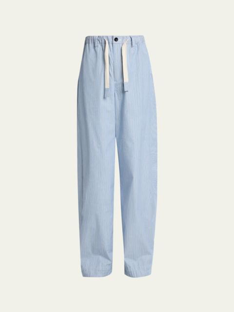 sacai Men's Striped Drawstring Pants
