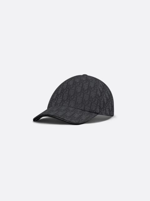 Dior ブラックキャップ Dior Oblique Cap Black Cotton Jacquard | DIOR