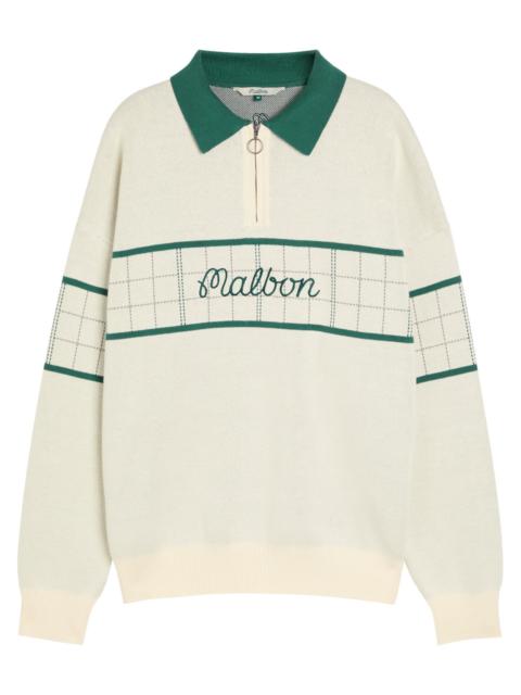 malbon Malbon Bennet Logo-embroidered Cotton Polo Jumper