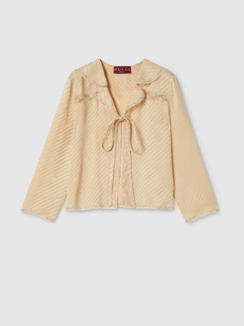 GUCCI Diagonal GG silk jacquard shirt