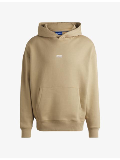 HUGO Branded-print relaxed-fit cotton-terry hoody