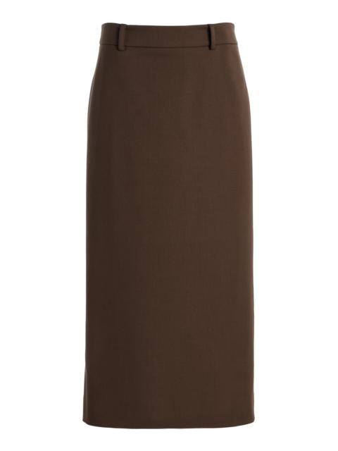 The Frankie Shop Alrose Midi Skirt brown