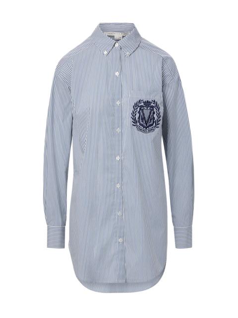 LLOYD STRIPED BUTTON-DOWN TOP | LOGO CREST