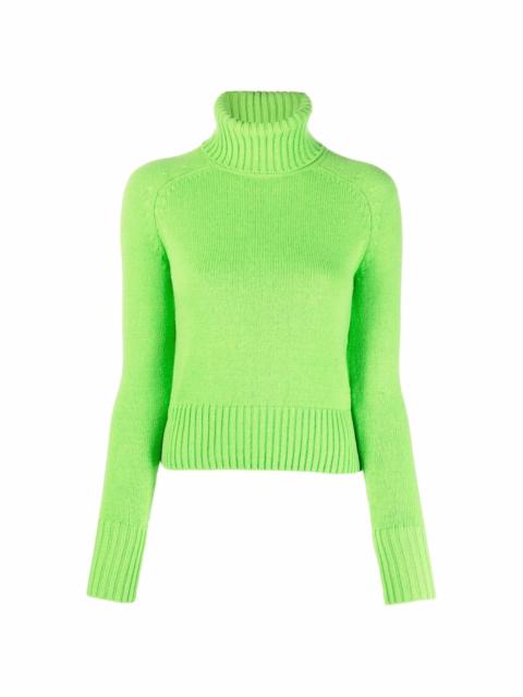 funnel neck virgin wool jumper