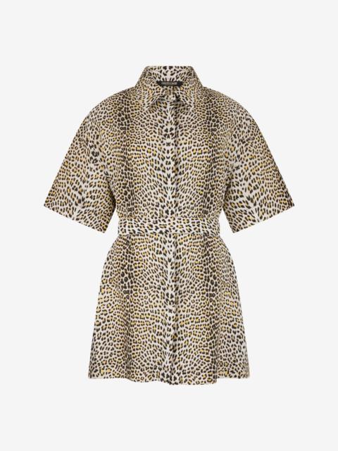 Roberto Cavalli Pop Jaguar Print Mini Dress