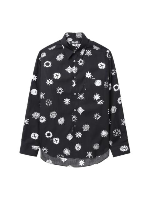 BLACK COMME des GARÇONS graphic-print cotton shirt
