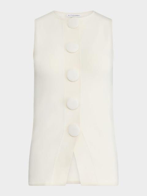 Altuzarra Happer Button-Front Top