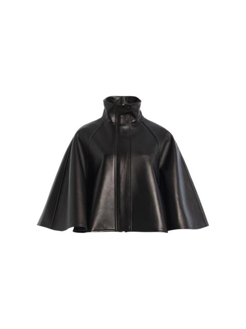 SIMKHAI Orvik Leather Cape Jacket black