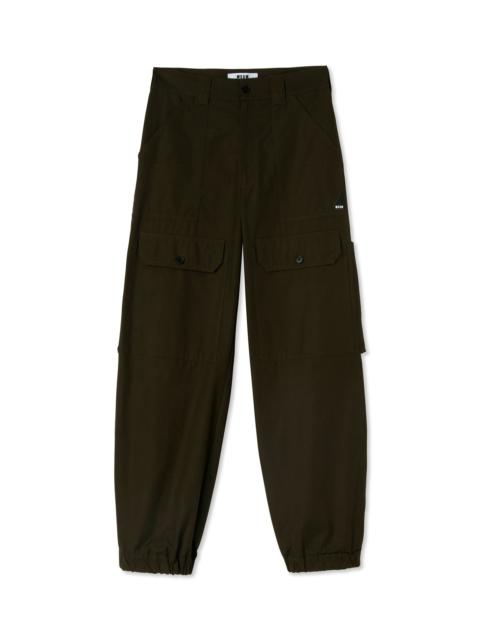 MSGM Organic cotton "Recycled Cotton Ripstop" workwear trousers