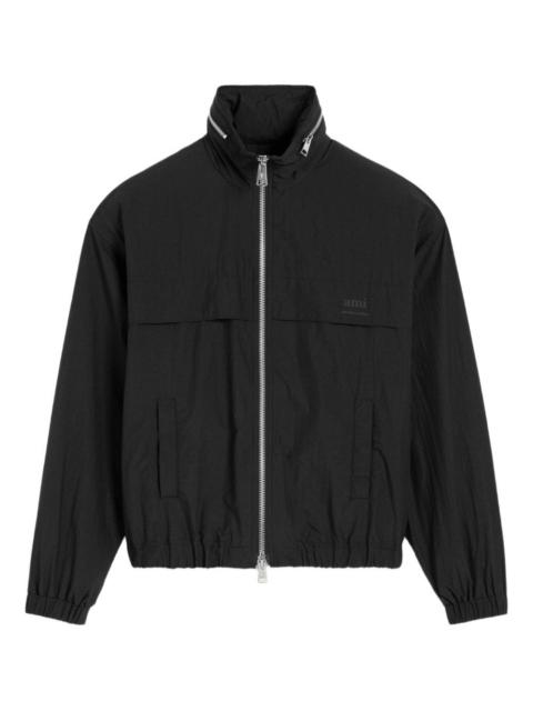 AMI Paris logo-print zip-up windbreaker