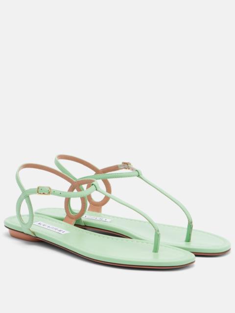 AQUAZZURA Almost Bare leather thong sandals