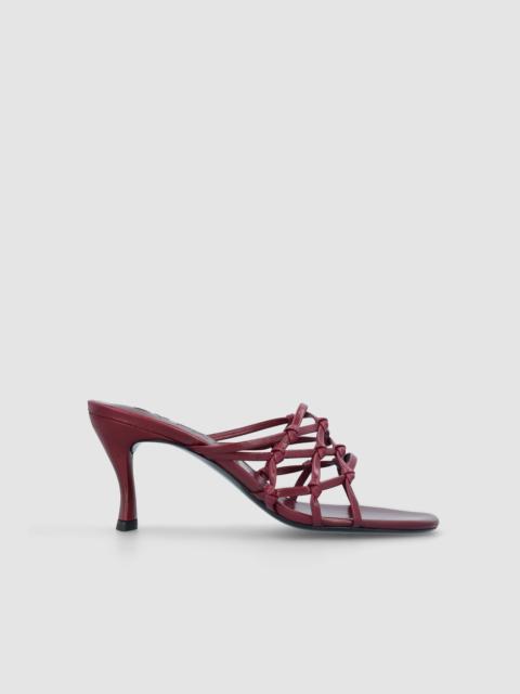 BY FAR Malaya Sour Cherry Creased Calf Leather Mule