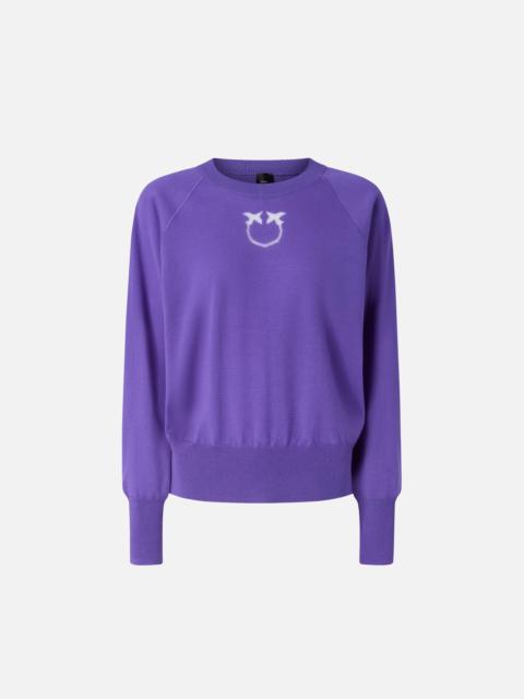 PINKO SWEATER WITH LOVE BIRDS LOGO
