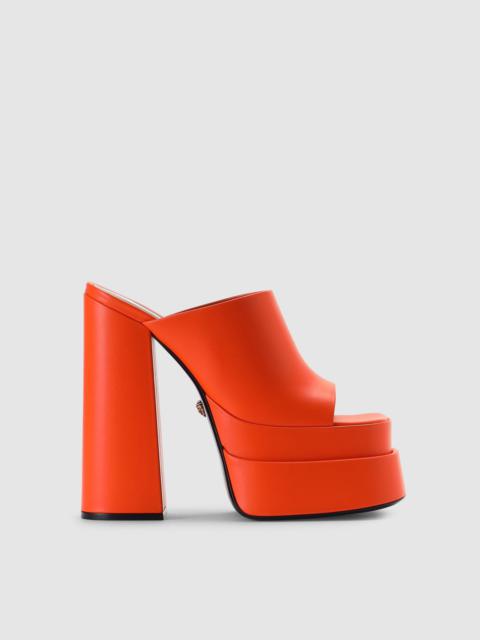 Versace Women's Aevitas Platform Mule Orange Heels