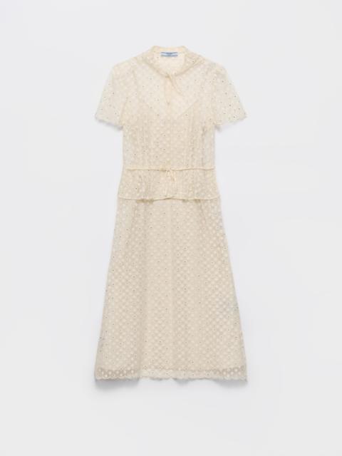 Prada Embroidered lace dress