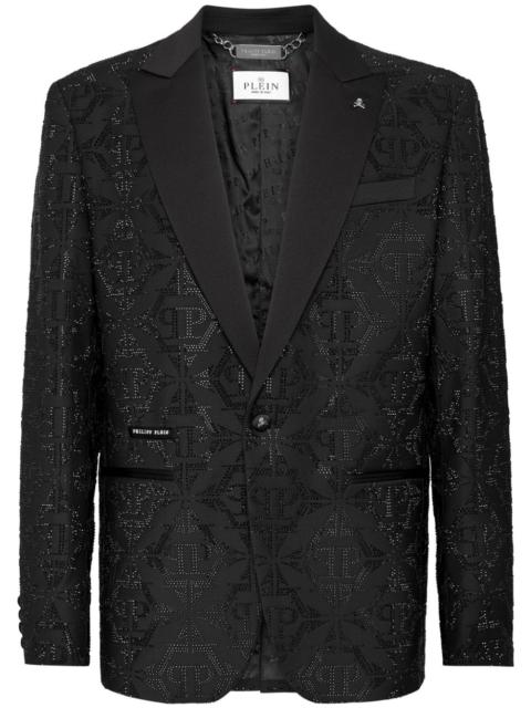 PHILIPP PLEIN Hexagon crystal-embellished blazer