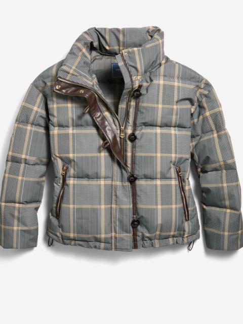 COLE HAAN Women's Plaid Down Fill Cropped Puffer
