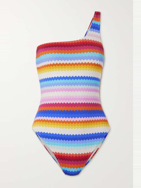 Missoni Mare one-shoulder striped swimsuit